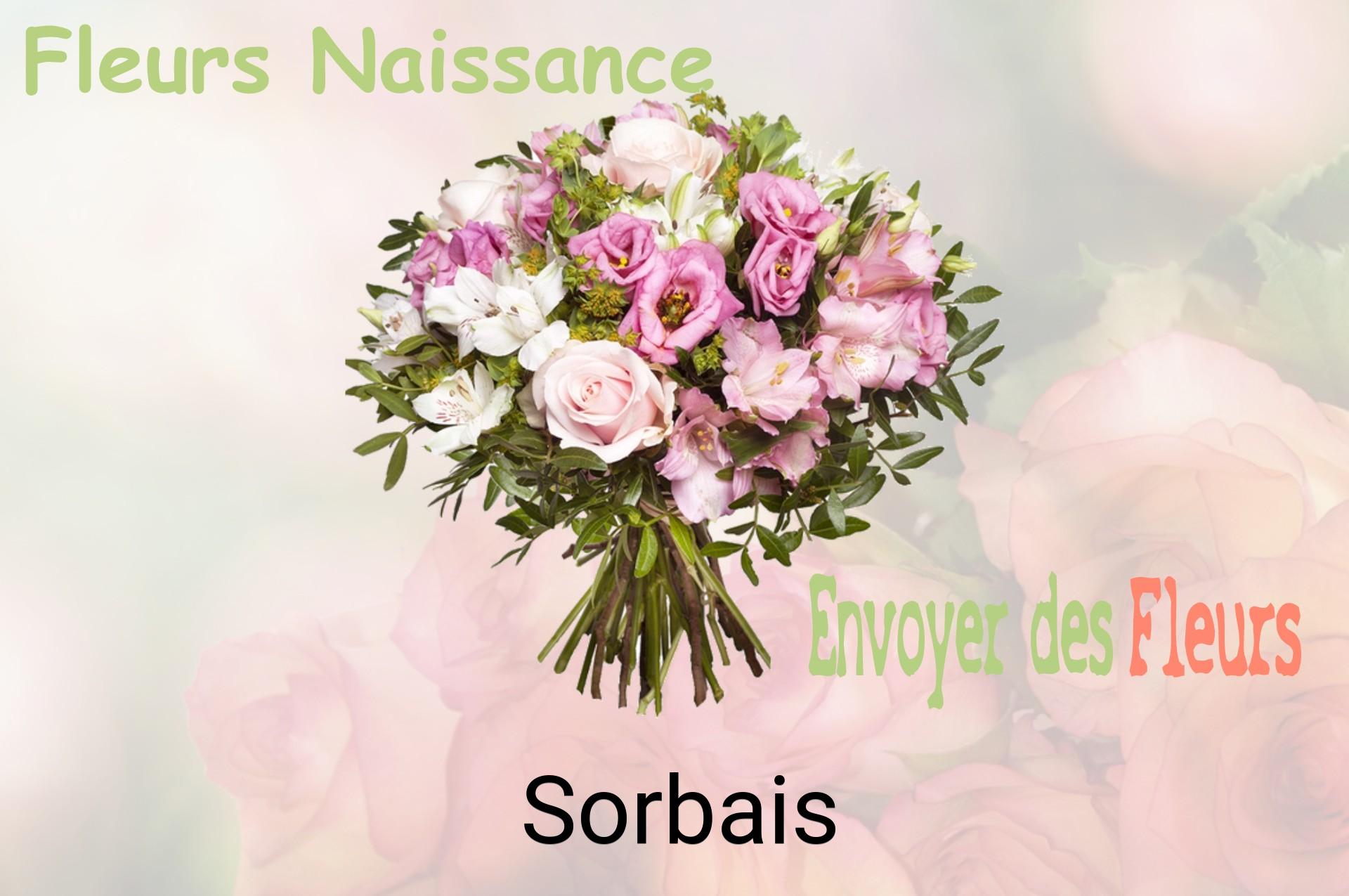 Bouquet de fleurs de naissance livré à Sorbais